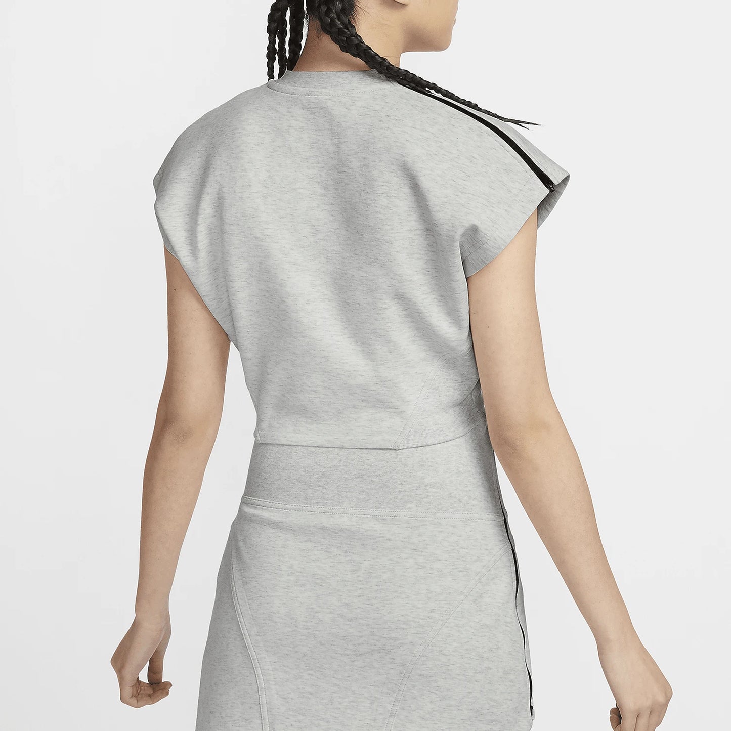 Top senza maniche casual traspirante con scollo tondo lavorato a maglia da donna nuovo ufficiale Nike FQ1851-013