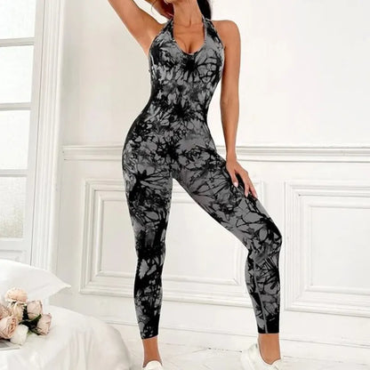 Sexy Backless Sling Donna Stagioni complete Casual Fitness Sporty Tutina senza maniche Slim Activewear All in One Tuta Abbigliamento