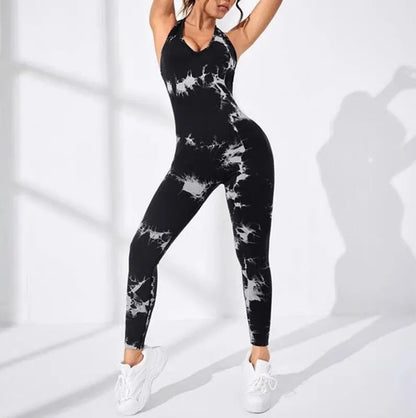 Sexy Backless Sling Donna Stagioni complete Casual Fitness Sporty Tutina senza maniche Slim Activewear All in One Tuta Abbigliamento