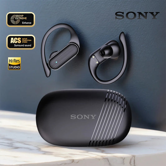 Originale Sony A520 Wireless Business Cuffia Gancio per l'orecchio HIFI Bass Auricolare con cancellazione del rumore con microfono Auricolari Sport Gioco Auricolare