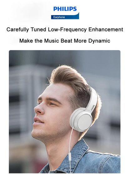 Philips TAH4105 Cuffie cablate Cuffie per chiamate HD stereo HiFi con microfono Adatto per l'apprendimento online e gli sport all'aria aperta