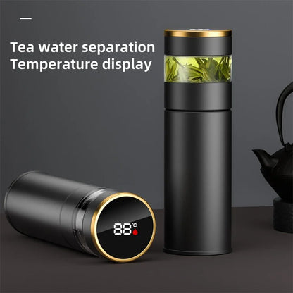 Thermos in acciaio inossidabile 316 per tè Bottiglia d'acqua insolata sotto vuoto Bicchiere Infusore per tè Bottiglia thermos Display temperatura LED