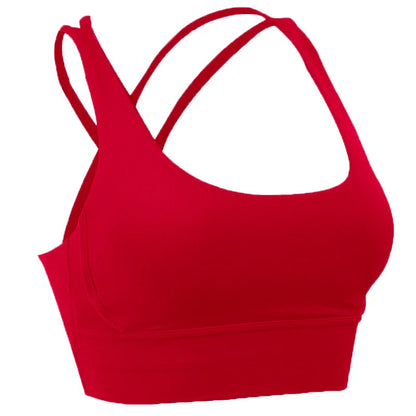 Nuovo reggiseno sportivo push up gilet da yoga incrociato sul retro fitness top imbottito sexy palestra ammortizzante corsa top corto traspirante abbigliamento sportivo