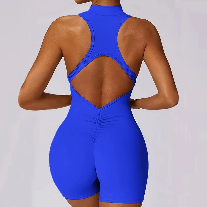 Cloud Hide Tuta intera con cerniera frontale Tuta sportiva da corsa per donna Allenamento Tuta da donna Abbigliamento sportivo Tuta da yoga fitness