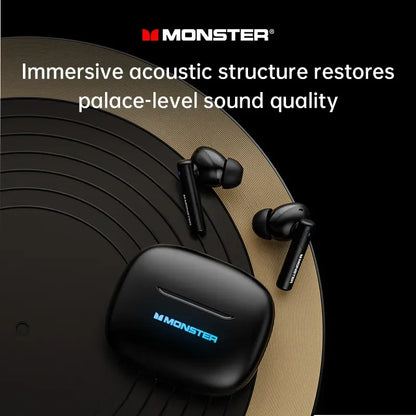 Monster XKT26 Auricolari Bluetooth 5.4 TWS Hifi Stereo Cuffie senza fili Gamer Cuffie con riduzione del rumore Auricolari sportivi 2025 Nuovo