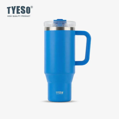 Tyeso 900ML Tumbler Bottiglia Tazza per auto in acciaio inossidabile con manico Tazza calda per caffè termica ghiacciata da viaggio