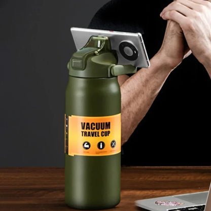 Bottiglia d'acqua isolata in acciaio inossidabile 304 con cannuccia, tazza termica sciroppo e fredda 24 ore, thermos portatile per bicchiere sottovuoto per sport all'aria aperta