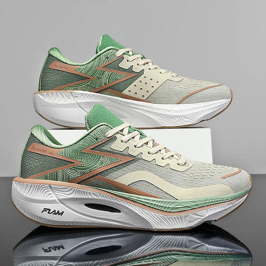 Scarpe da corsa sportive da uomo per maratona con piastra in carbonio Cuscino d'aria Scarpe da ginnastica da palestra leggere da donna Calzature da jogging per escursionismo