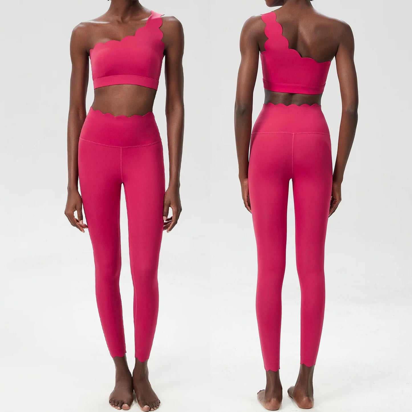 Set da yoga fitness da donna in due pezzi, morbido e burroso, da corsa, da palestra, traspirante, ad asciugatura rapida, abbigliamento sportivo femminile, da allenamento