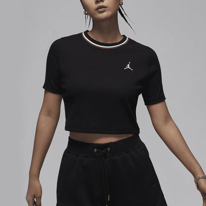 Nike T-shirt casual a maniche corte slim fit traspirante ufficiale autentica JORDAN da donna FV7090-010
