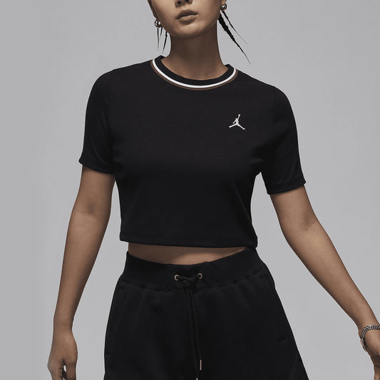 Nike T-shirt casual a maniche corte slim fit traspirante ufficiale autentica JORDAN da donna FV7090-010