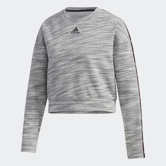 Felpa girocollo traspirante casual da donna corta ufficiale Adidas GE1130