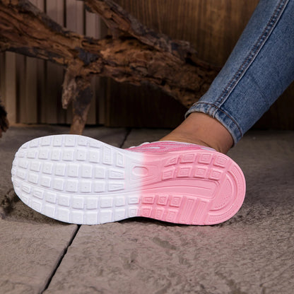 Sneaker Scarpe da passeggio da donna Moda da donna Cuscino d'aria Mesh Traspirante Scarpe sportive da tennis Suola con cuscino d'aria Parte superiore della scarpa sfumata