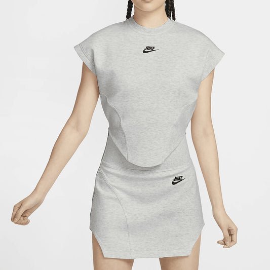 Top senza maniche casual traspirante con scollo tondo lavorato a maglia da donna nuovo ufficiale Nike FQ1851-013