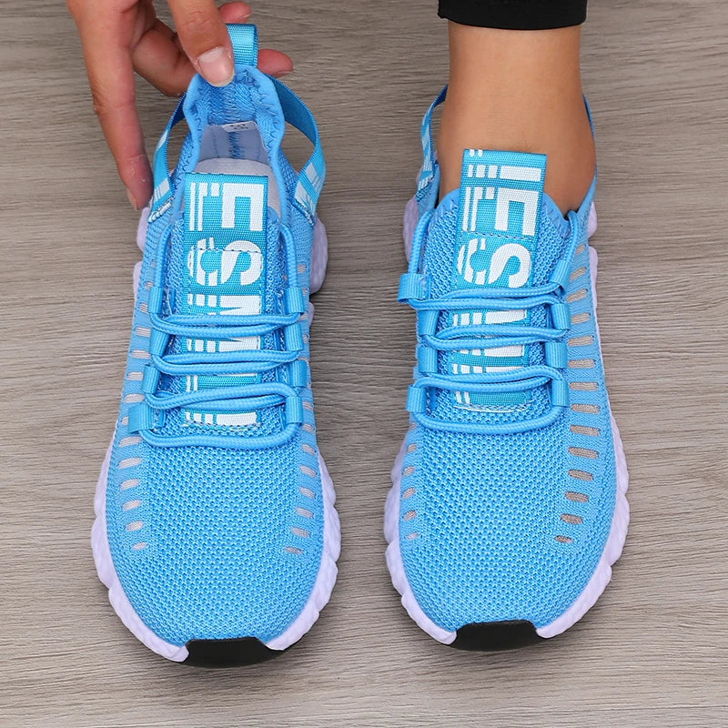 Scarpe sportive da donna Mesh Leggero Morbid sweat Cintura da jogging Traspirante Moda Sport Walking Scarpe casual da tennis basse per uomo