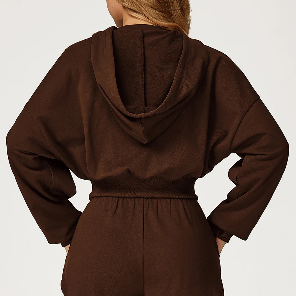 Cappotto da donna con cappuccio fitness a maniche lunghe da yoga Giacche sportive Camicie da allenamento per corsa Giacche sportive da allenamento per palestra femminile Abbigliamento sportivo