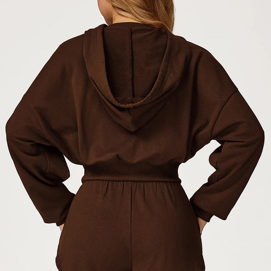 Cappotto da donna con cappuccio fitness a maniche lunghe da yoga Giacche sportive Camicie da allenamento per corsa Giacche sportive da allenamento per palestra femminile Abbigliamento sportivo