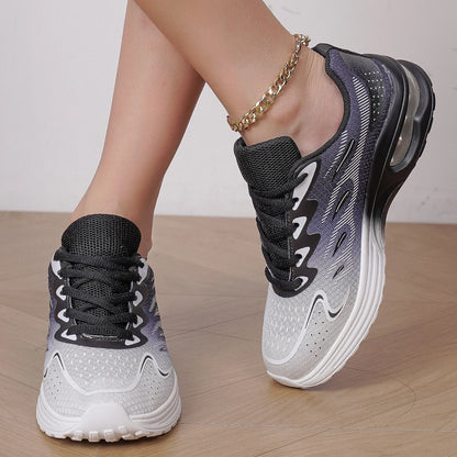 Sneaker da donna Scarpe da passeggio Scarpe sportive da tennis traspiranti con cuscino d'aria alla moda da donna