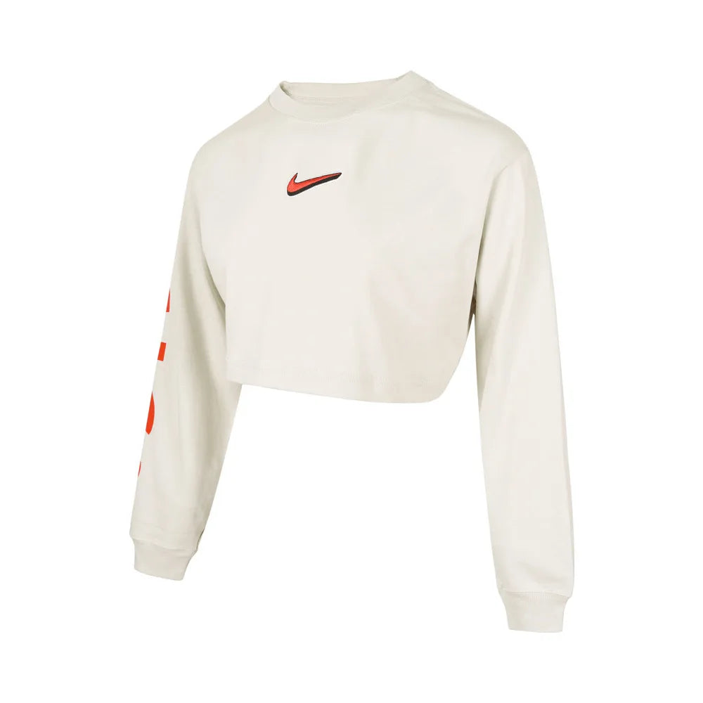 NIKE 2025 T-shirt lavorata a maglia AS W NSW LS SUP CROP TEE B2S da donna HV5006-072