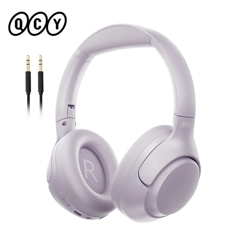 QCY H3 ANC Cuffie wireless Audio ad alta risoluzione Cuffie over Ear 43dB Cancellazione attiva del rumore Auricolare da gioco Bluetooth 5.4