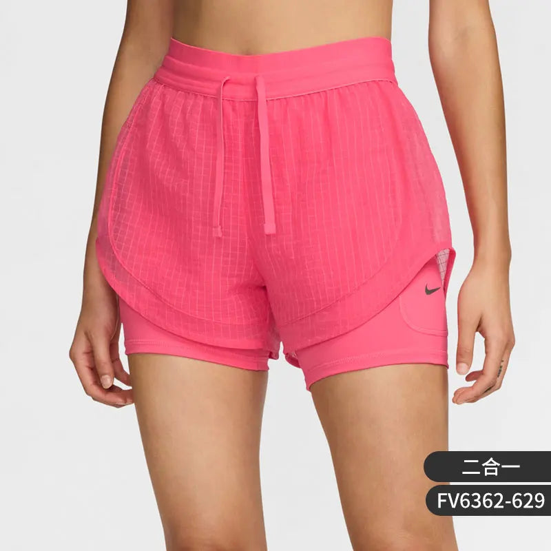 Pantaloncini sportivi 2 in 1 da corsa con lacci ufficiali Nike Fashion da donna FV6362-629