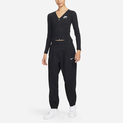 Felpa Nike ufficiale autentica Sportswear da donna a maniche lunghe con zip sul davanti FD2377-010