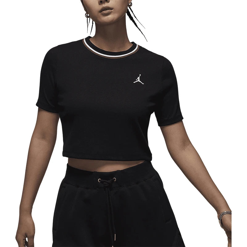 Nike T-shirt casual a maniche corte slim fit traspirante ufficiale autentica JORDAN da donna FV7090-010