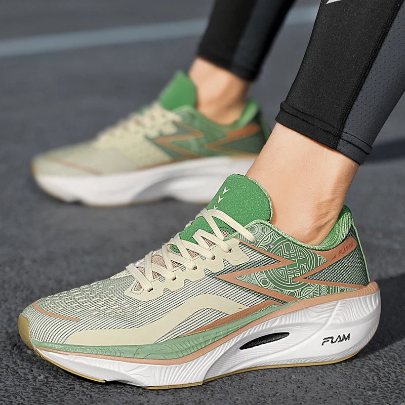 Scarpe dalla corsa sportiva dell'uomo per maratona con piastra in carbonio Cuscino d'aria Scarpe dalla ginnastica dalla lezione Leggere di Donna Calzature dal jogging per l'escursionismo