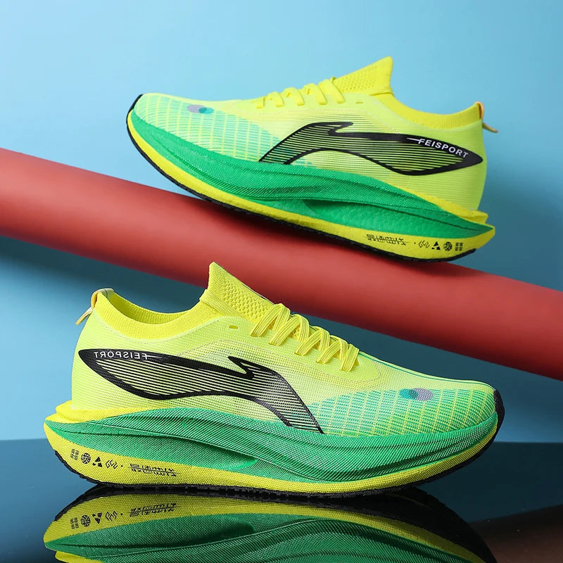 Scarpe da corsa Feidian 5E 2025 scarpe da corsa da allenamento scarpe da corsa in carbonio di alta qualità ultraleggere con assorbimento degli urti