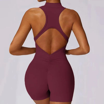 Cloud Hide Tuta intera con cerniera frontale Tuta sportiva da corsa per donna Allenamento Tuta da donna Abbigliamento sportivo Tuta da yoga fitness