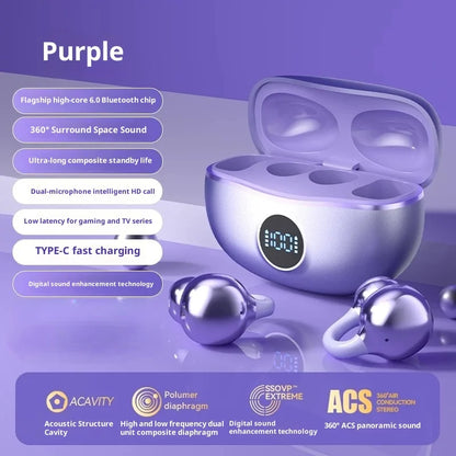 Originale SONY Ear clip OWS Wireless Bluetooth Ear Clip Cuffie sportive da gioco Cuffie HIFI Surround Sound Auricolari con microfono