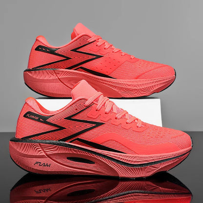 Scarpe dalla corsa sportiva dell'uomo per maratona con piastra in carbonio Cuscino d'aria Scarpe dalla ginnastica dalla lezione Leggere di Donna Calzature dal jogging per l'escursionismo