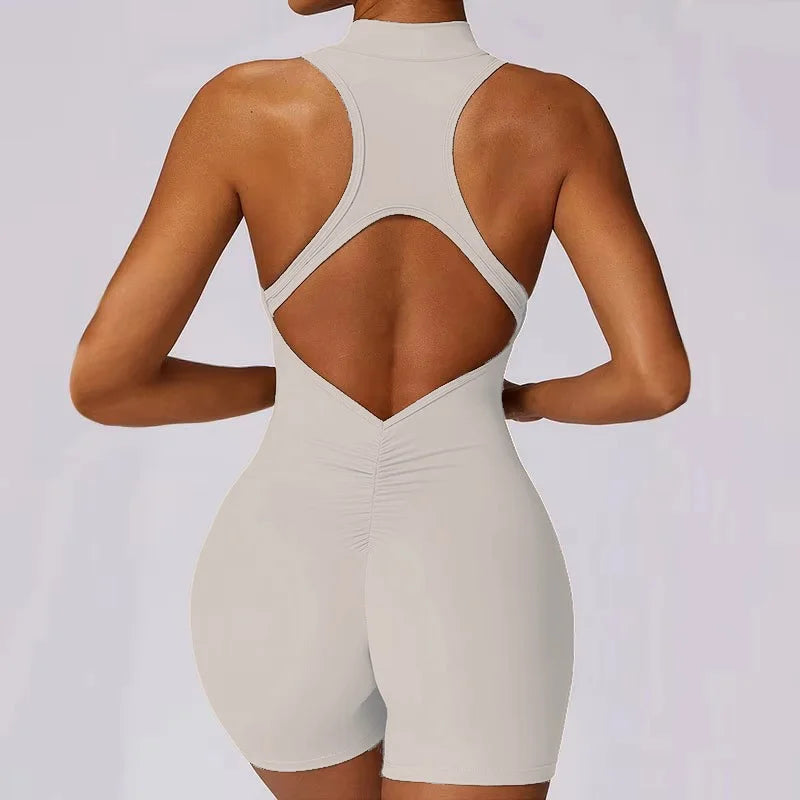 Cloud Hide Tuta intera con cerniera frontale Tuta sportiva da corsa per donna Allenamento Tuta da donna Abbigliamento sportivo Tuta da yoga fitness