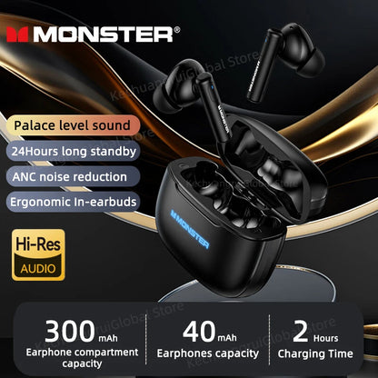 Monster XKT26 Auricolari Bluetooth 5.4 TWS Hifi Stereo Cuffie senza fili Gamer Cuffie con riduzione del rumore Auricolari sportivi 2025 Nuovo